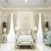 Trueliving  Panel Dark bed Laminated Finish & PU Finish 6Ft *6Ft *1Ft